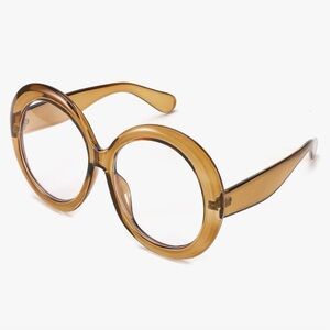 Stylish Brown Oversized Blue Light Glasses